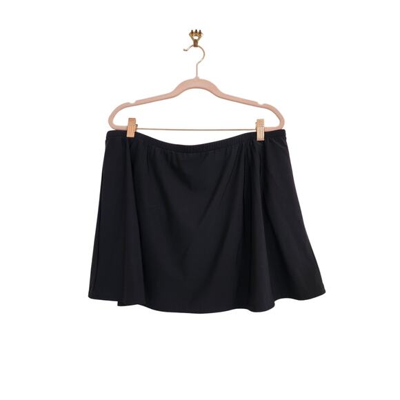NWT Swim Solutions Bathing Suit Bottom Swim Skirt Thigh Minimizing Black 22 - Picture 2 of 8